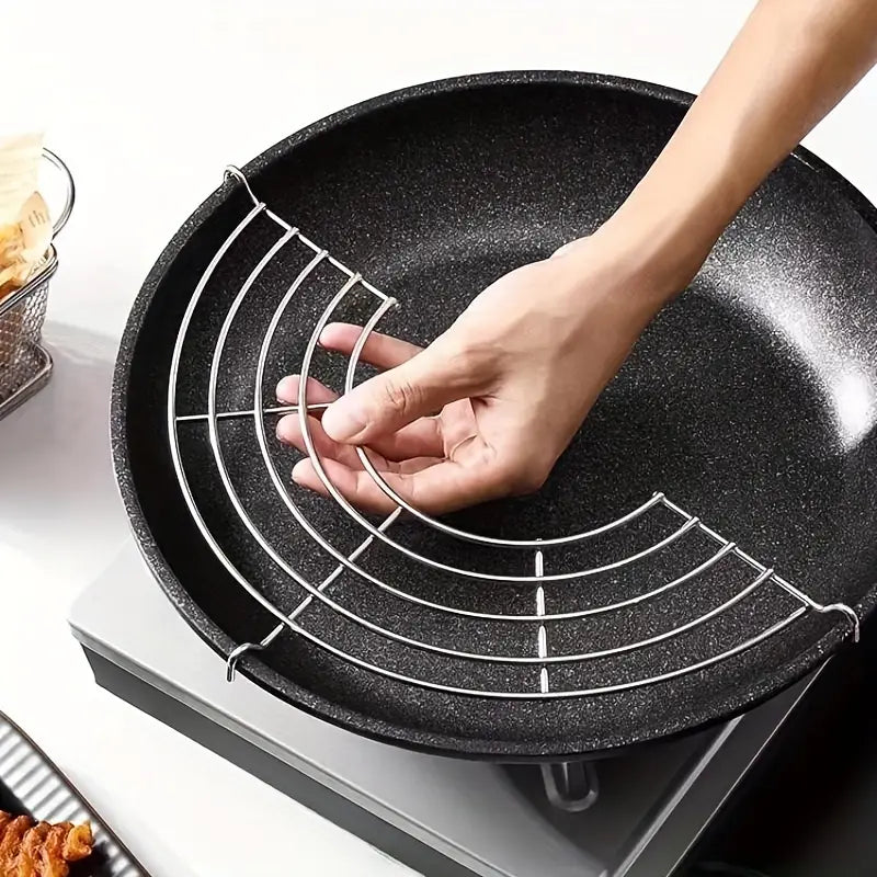 Stainless Steel Semi-circular Oil Draining Rack