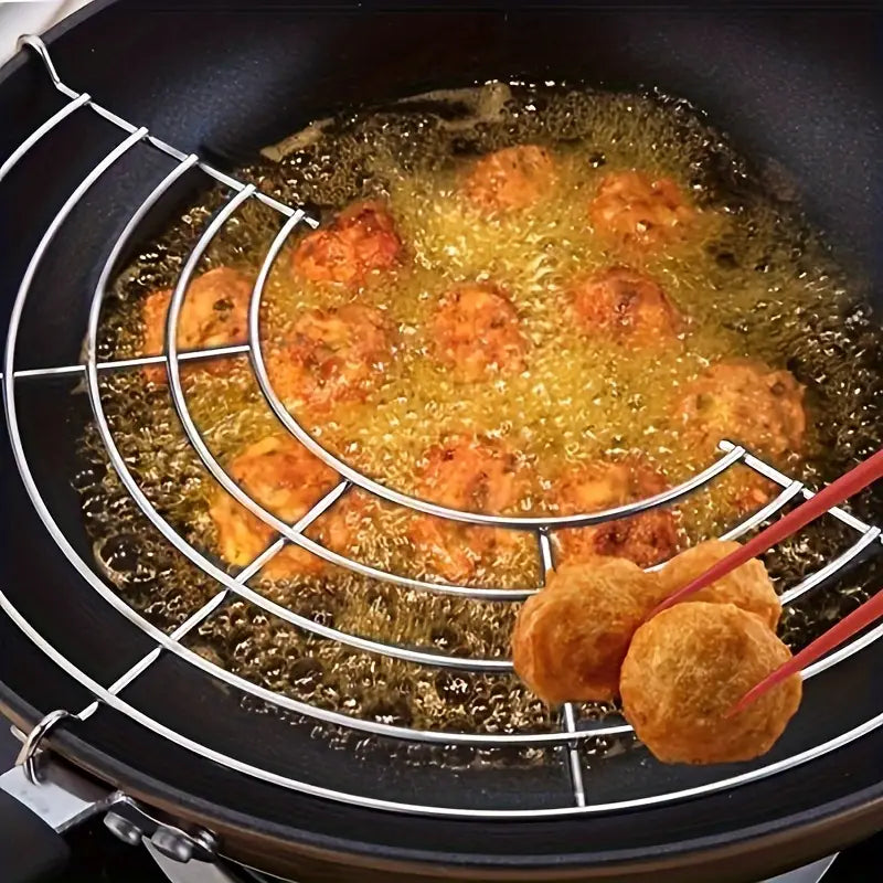 Stainless Steel Semi-circular Oil Draining Rack