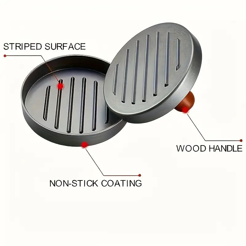 Easy-to-Use Burger Press with Non-Stick Handle