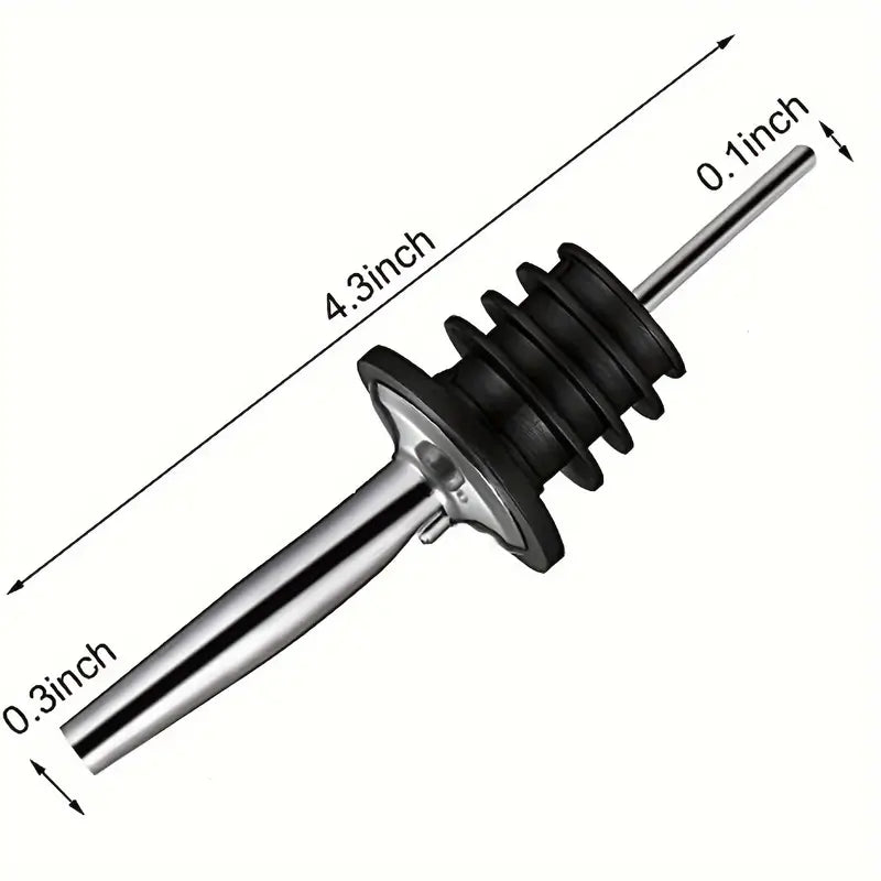 2pc Stainless Steel Liquor / Wine / Oil Bottle Pourer