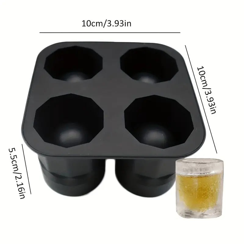 4pc Silicone Ice Mould Tray for Shot Glasses
