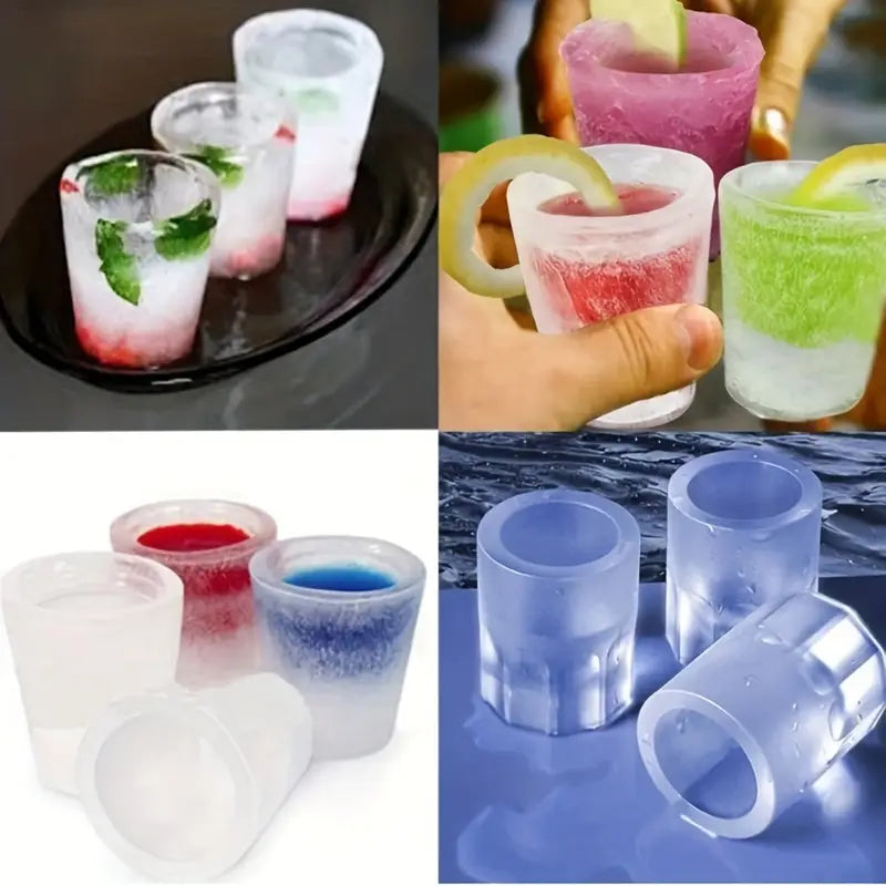 4pc Silicone Ice Mould Tray for Shot Glasses