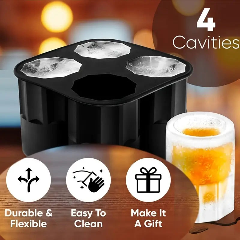 4pc Silicone Ice Mould Tray for Shot Glasses